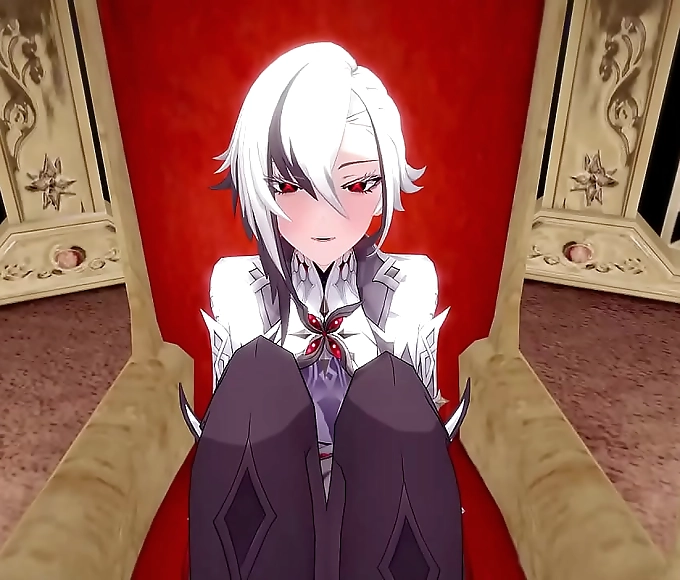 Red-hot JAV Arlecchino footwork and blowjob for your pleasure, made even more intense by Genshins impactful POV!