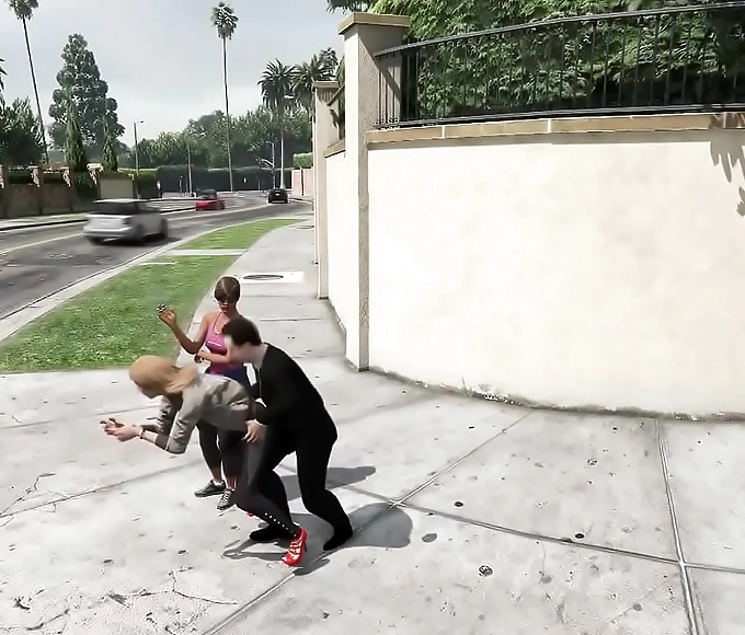 GTA 5: Bold and Brazen Streetwalker Seduces Innocent Pedestrians for a Hot and Heavy Fuckfest