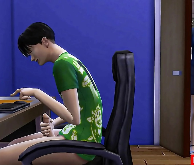 Meet the Luscious Japanese Step-Mom Catching Her Step-Son Jerking Off to Porn!