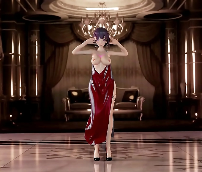 JAV Slut Raiden Mei Naked With Apron Dance in Hentai Honkai Impact MMD 3D Clip