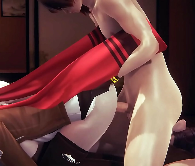 JAV Hentai: Annie Leonhart s Threesome with Mikasa - Exclusive Japanese Asian Manga Anime Game Porn