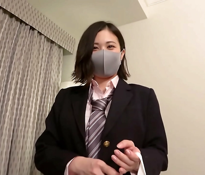 Japanese JK Pleasure Blowjob Techniques by a Virginal Hamedori with Big Breasts