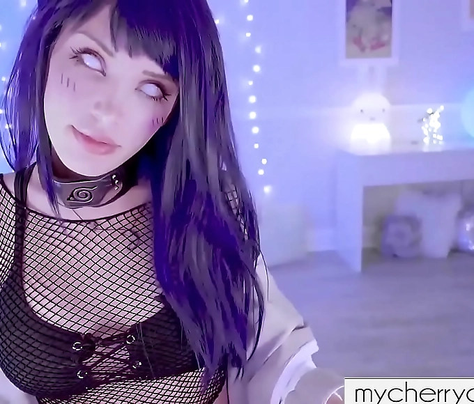 JAV Cosplay Queen Hinata Shows off her Assets in Sexy Fishnets - Intimate Pussy Play